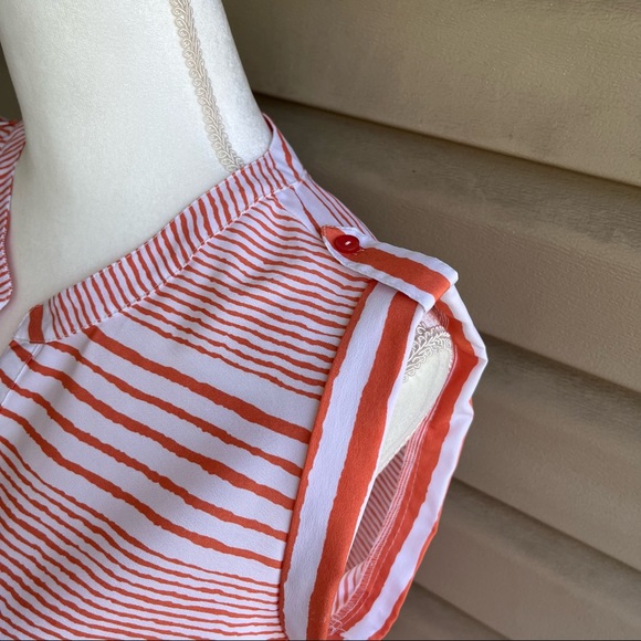•Antilia Femme• Sleeveless Striped Popover Blouse - Size Medium - Picture 4 of 7
